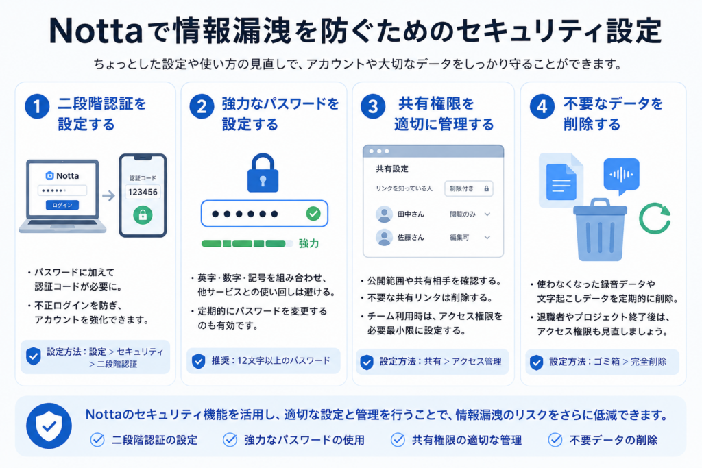 Nottaで情報漏洩を防ぐためのセキュリティ設定