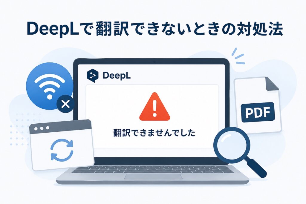 DeepLで翻訳できないときの対処法【症状別】