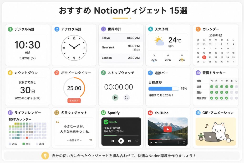 おすすめNotionウィジェット15選