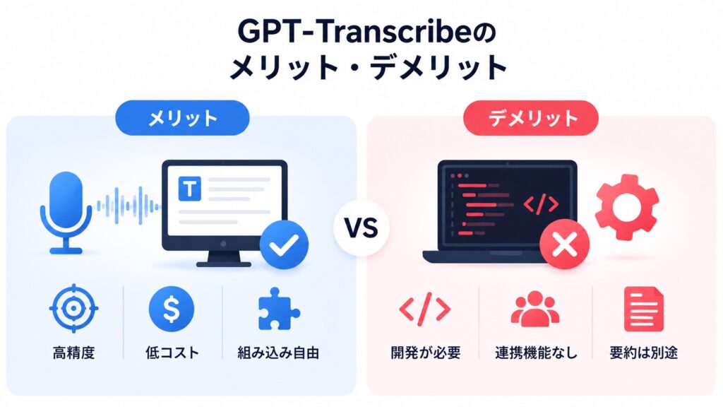 GPT-Transcribeのメリット・デメリット