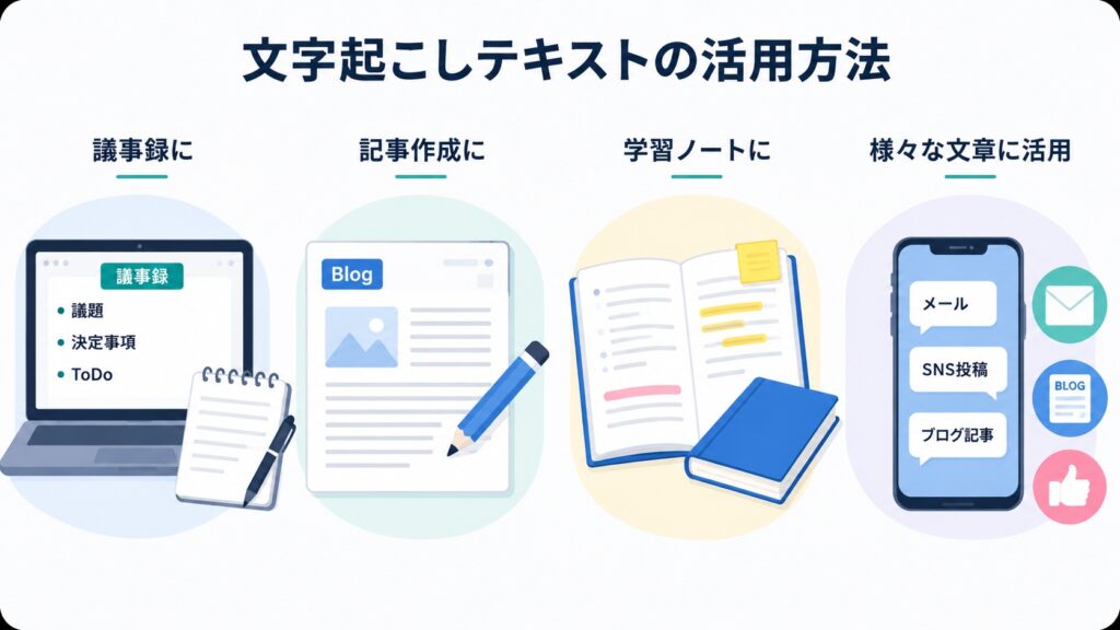 ChatGPTで文字起こししたテキストの活用方法