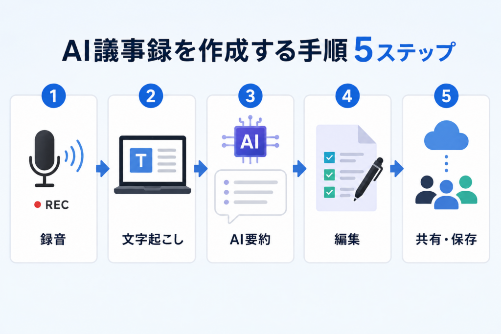 AI議事録を作成する手順