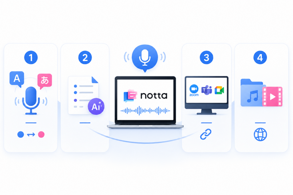 AI音声翻訳ならNottaがおすすめな理由